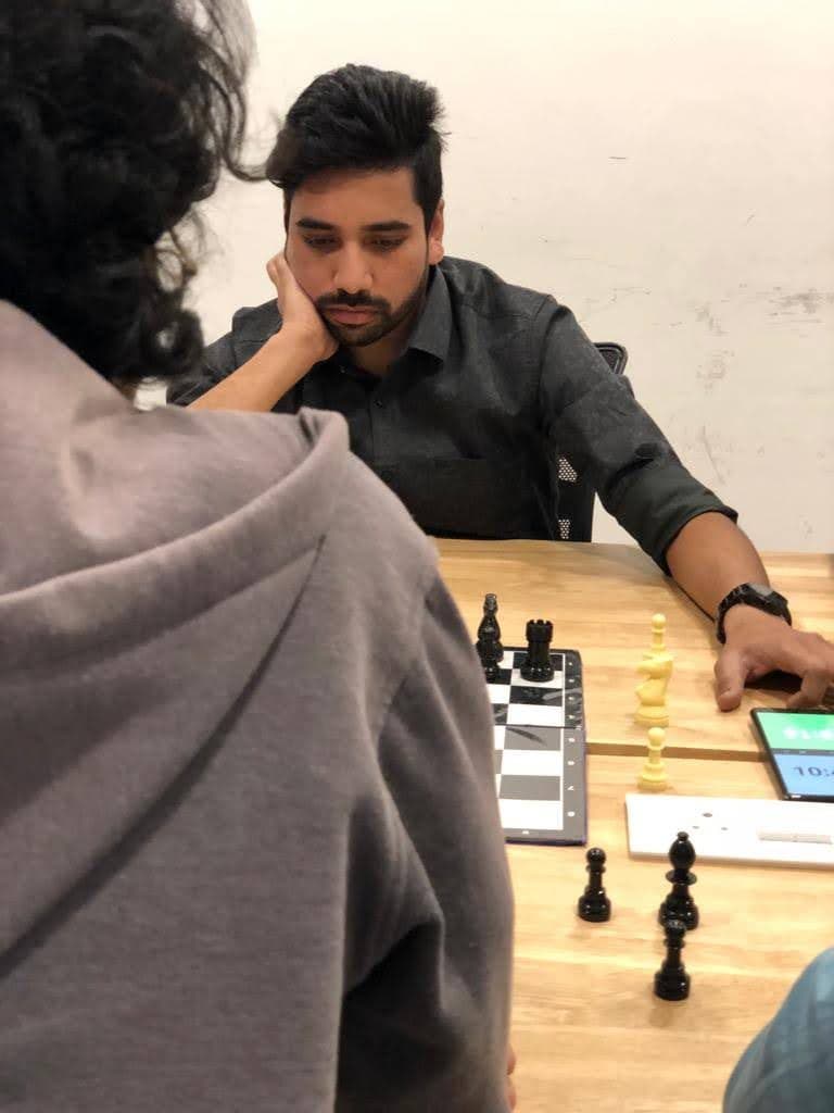 Mid-game, chess board