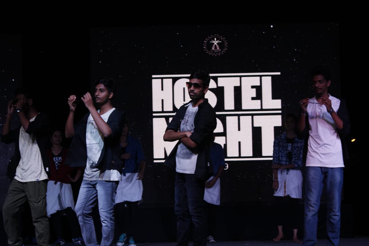 Hostel night on stage
