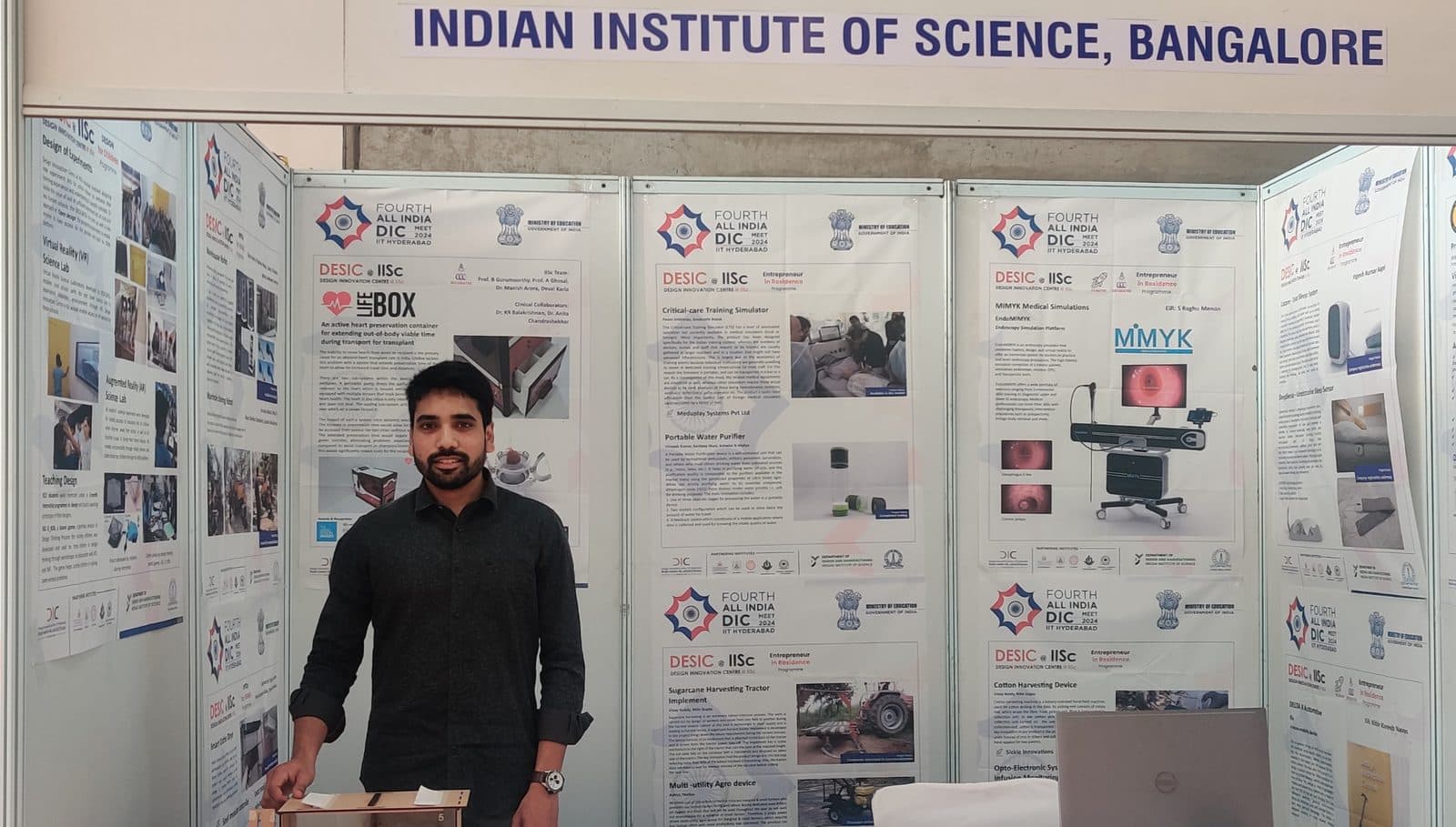 At the IISc exhibition booth