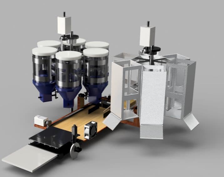 Full CAD assembly of the machine